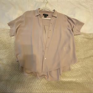 Nude button up short sleeve